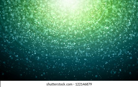 Blue colour bokeh abstract light background. Illustration Stock Illustration