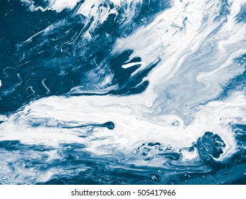 Blue Creative Abstract Hand Painted Background Stock Illustration ...