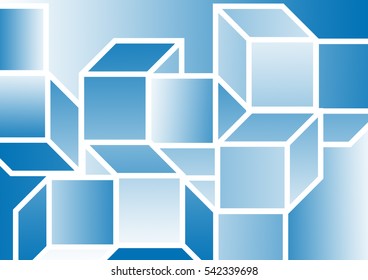Blue Cubes background illustration