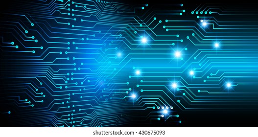 Blue Cyber Digital Data Technology Background Stock Illustration 430675093