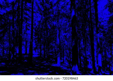 Blue dark background. Image includes a effect the black and blue tones. Abstract background.