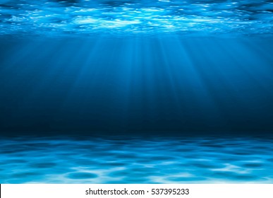 Dark Blue Ocean Surface Seen Underwater Stock Illustration 582300589 ...