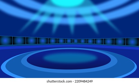 Blue Desing Art And Light Background