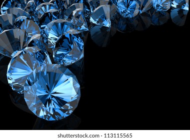 Blue Diamond On Black