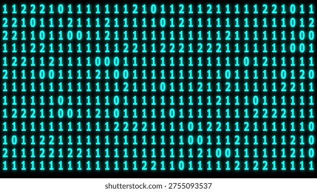 Blue digital background with repeating binary code pattern of ones and twos 2
