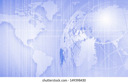 Closeup World Globe Blue Background Stock Photo (Edit Now) 2798016