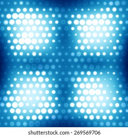 Blue disco dotted background