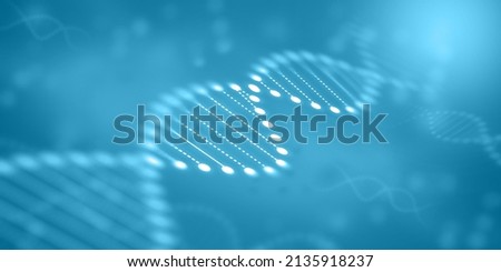 Blue DNA Abstract Background with Deoxyribonucleic Acid Structure and Blurry Cell Molecules For Science Research and Gene genetic Imagine de stoc © 