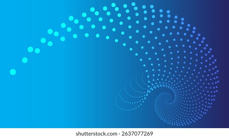 Blue Drop Wave Abstract Background – Futuristic Tech Circle Dots Design