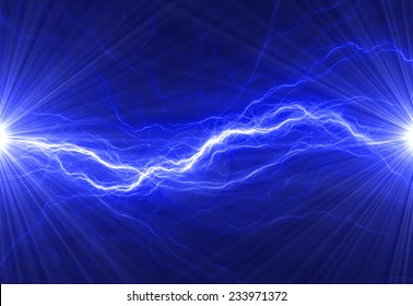 Blue Electric Lighting, Abstract Electrical Background