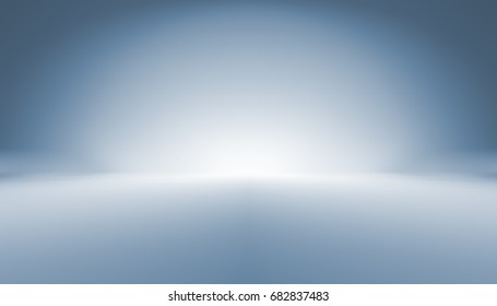 Blue empty room studio gradient used for background   display your product