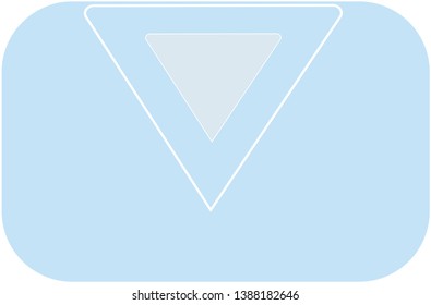 Blue Envelope Icon With Round Angles And Soft Lines For Email Adress 