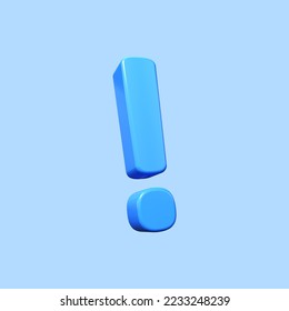 Blue exclamation mark
Premium PSD 3D rendering