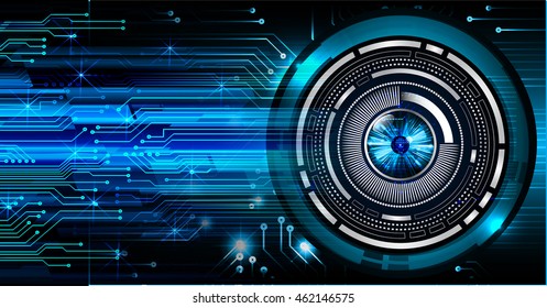 Blue Eye Abstract Cyber Future Technology Stock Illustration 462146575 ...