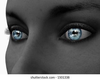 Blue Eye Reflection