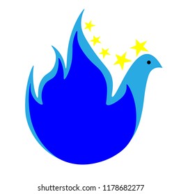 Blue Fire Bird