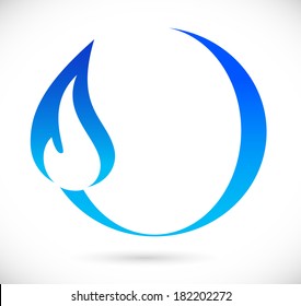 Blue fire icon