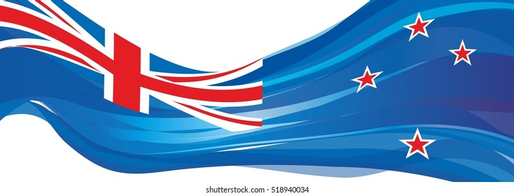 Blue Flag New Zealand Stock Illustration 518940034 | Shutterstock