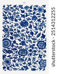 Blue flower pattern, Examples of Chinese Ornament selected from objects in the South Kensington Museum and other collections by Owen Jones.