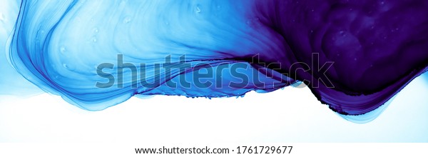 Blue Fluid. White\
Aquarelle Template. Sapphire Delicate Image. Vivid Grunge Backdrop.\
Blue Fluid. Liquid Watercolor Alcohol Ink. Ethereal Sea. Indigo\
Ocean Background.