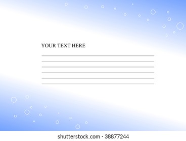 Blue frame with copy space