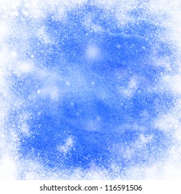 Blue Frozen Window Glass Background