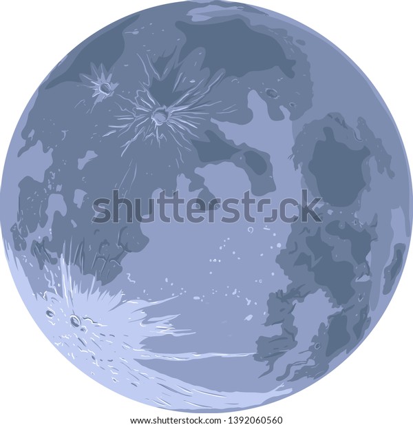 blue full moon illustration\
view