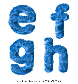 Blue Fur Alphabet