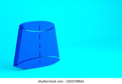 Blue Geometric Figure Icon Isolated On Blue Background. Abstract Shape. Geometric Ornament. Minimalism Concept. 3d Illustration 3D Render.