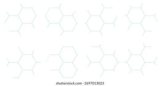 Blue geometric honeycomb pattern vector illustration with 3d hexagonal shape and technology design backdrop