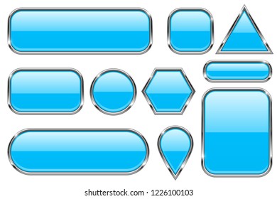 Vector Cartoon Water Buttons Bubbles Blue Stock Vector (Royalty Free ...