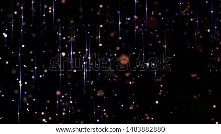 Blue Glitter Background. Golden Abstract Background. Abstract Star Dust Particle Background.