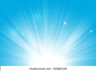 Blue Glitter Sparkles Rays Lights Bokeh Stock Illustration 433865140 