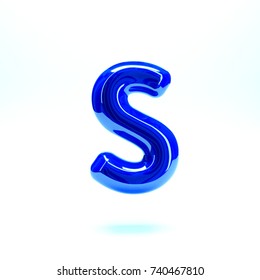 Blue Glossy Celebrate Letter S Bold Stock Illustration 740467810 ...