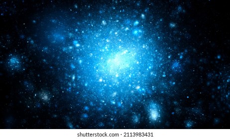 Blue glowing global cluster, computer generated abstract background, 3D rendering