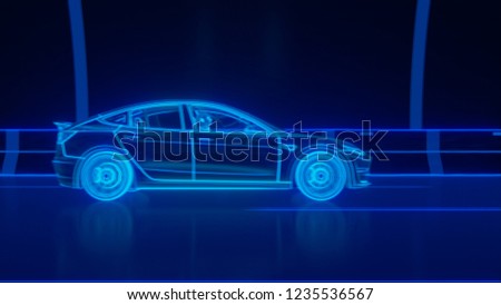 Similar – Image, Stock Photo Car ride through the night city No. 1
