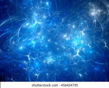 Blue glowing synapses, computer generated abstract background