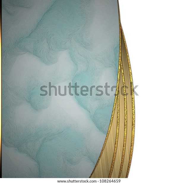Blue and\
gold background divided by a gold\
stripe