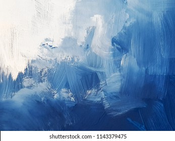 Blue gradient abstract background painting  Modern art 