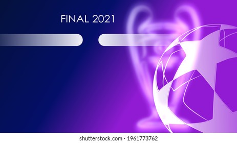 Blue gradient background. 
Final team table. Illustration on the theme of football, championship, sports.  - Powered by Shutterstock