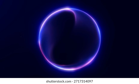 Blue gradient liquid orb with luminous edges and smooth abstract form. Futuristic digital illustration for tech branding, creative projects and modern backgrounds.