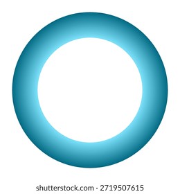 Blue Gradient Torus Ring Abstract Design