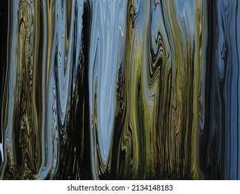           Blue, Green, And Black Paint Pour