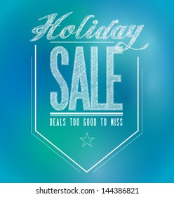 blue and green holiday sale poster sign banner illustration design