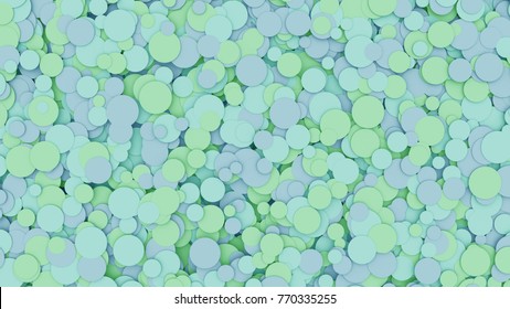 Blue And Green Pastel Colored Confetti Background 3D Rendering