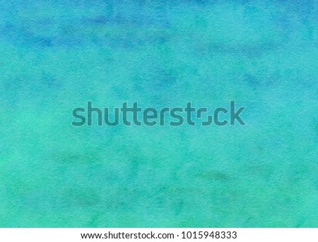 Blue green turquoise teal abstract watercolor background
