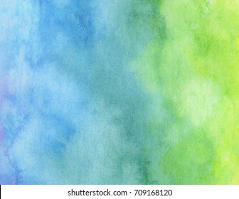 Blue and Green watercolor background - abstract texture