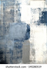 Blue And Grey Abstract Art Painting