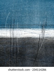 Blue And Grey Abstract Art Painting