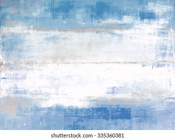 Blue And Grey Abstract Art Painting
